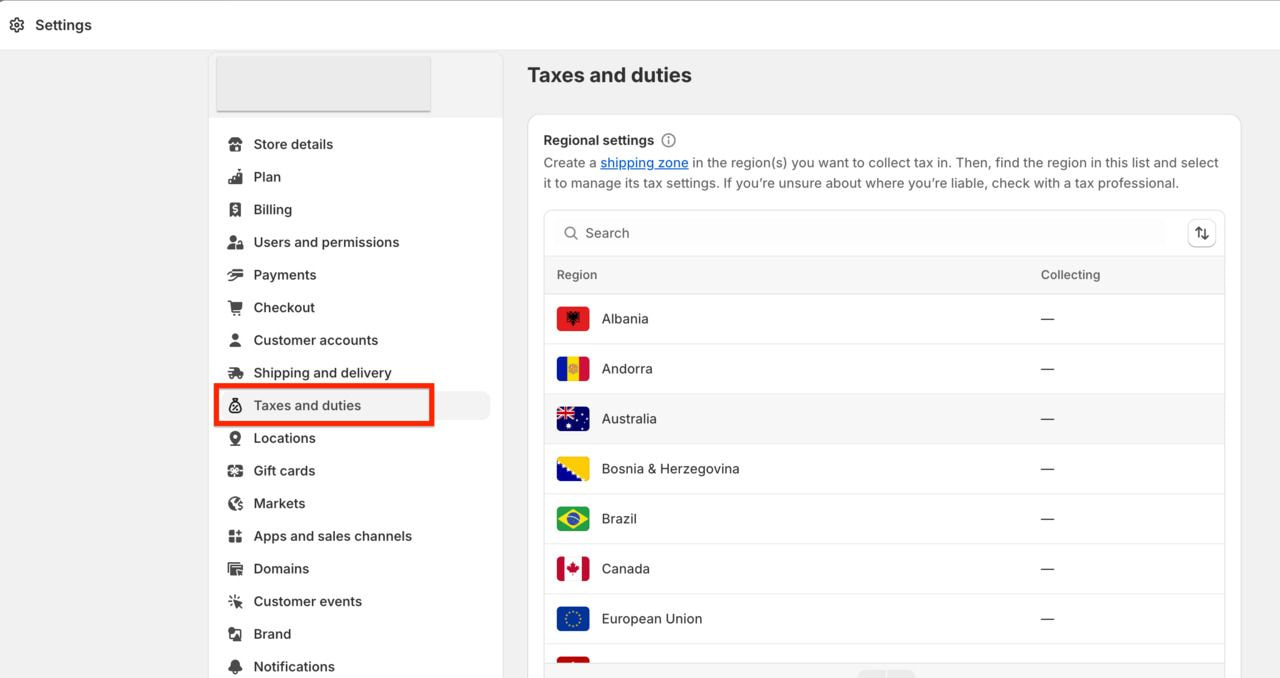 Shopify user dashboard